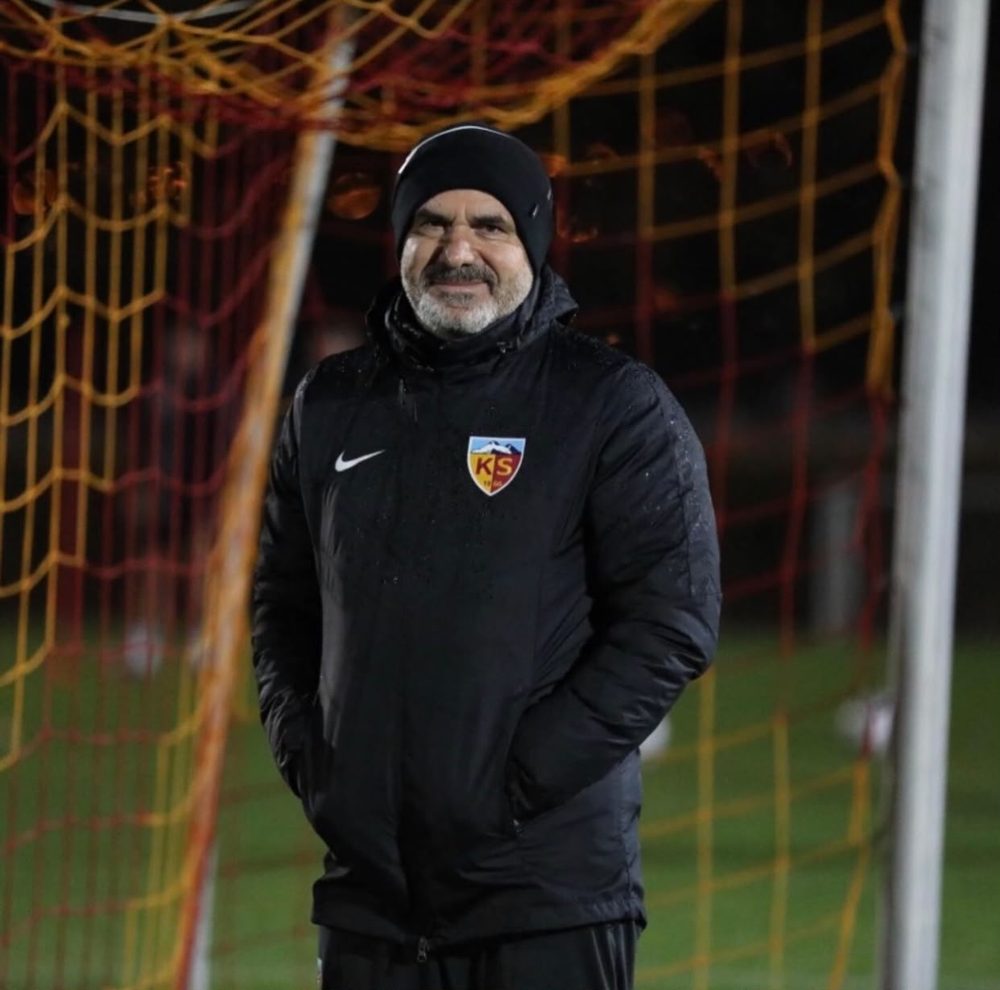 Deniz Perişan on a winter training pitch
